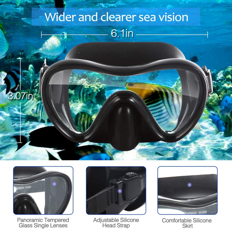 Supertrip 2024 Snorkeling Gear for Adults, Anti-Fog Snorkel Set, Tempered Glass Snorkel Mask Adult, Anti-Leak Snorkel Snorkeling Gear, Scuba Diving Mask and Snorkel for Women Men Youth - Image 4
